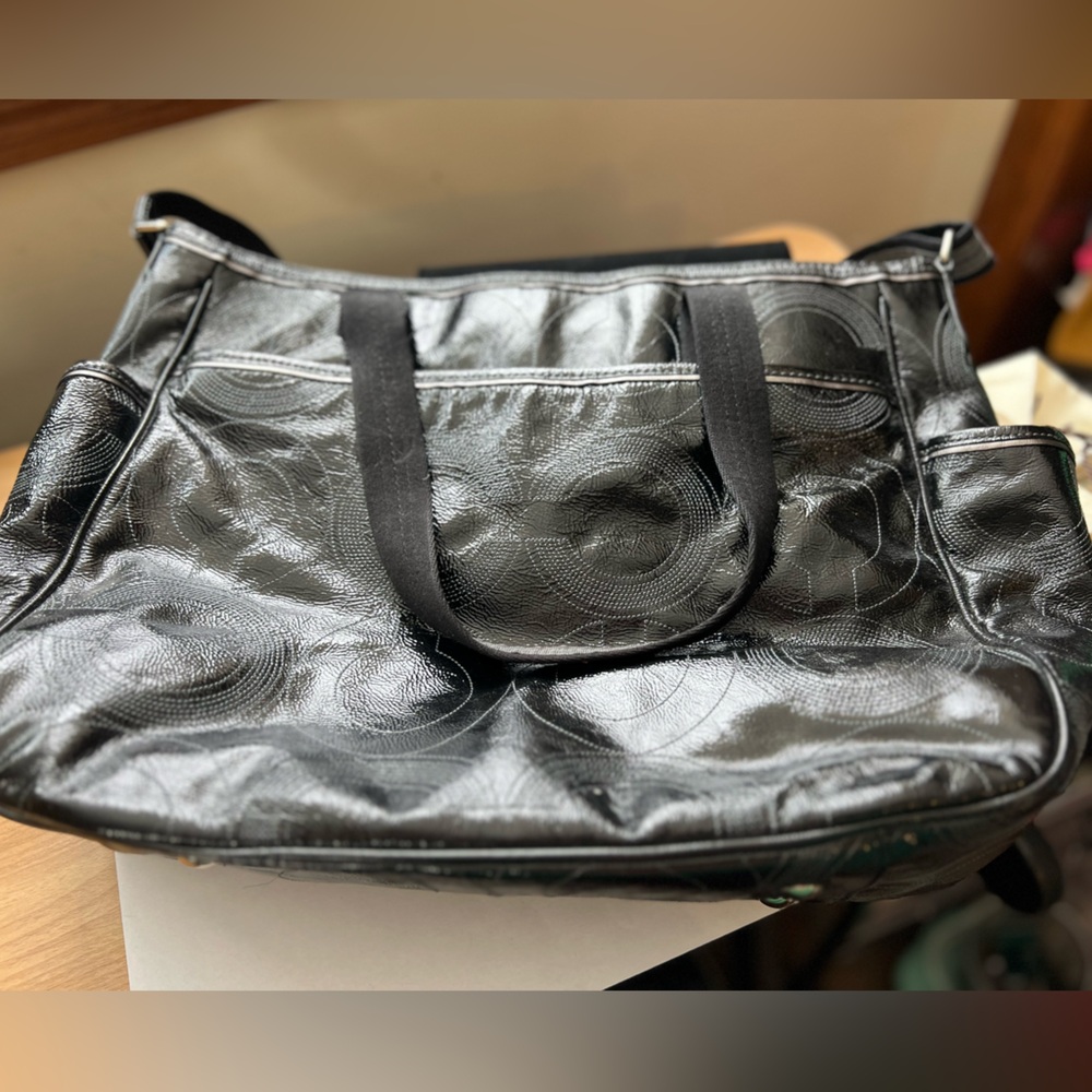 COACH Diaper Bag w / Dust Bag & Changing Mat!! Vintage!!(Rare!!) - Picture 4 of 12